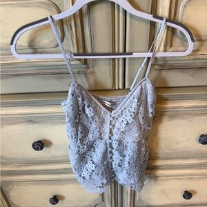 Abercrombie & Fitch Lace Camisole - Light Gray